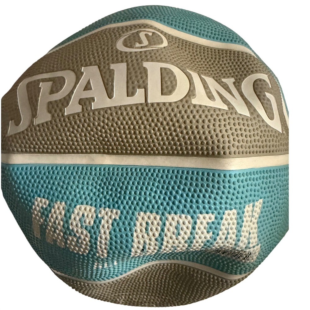 Spalding Fast Break Basketball Teal Grey All Surface Indoor Outdoor Size 7 29.5